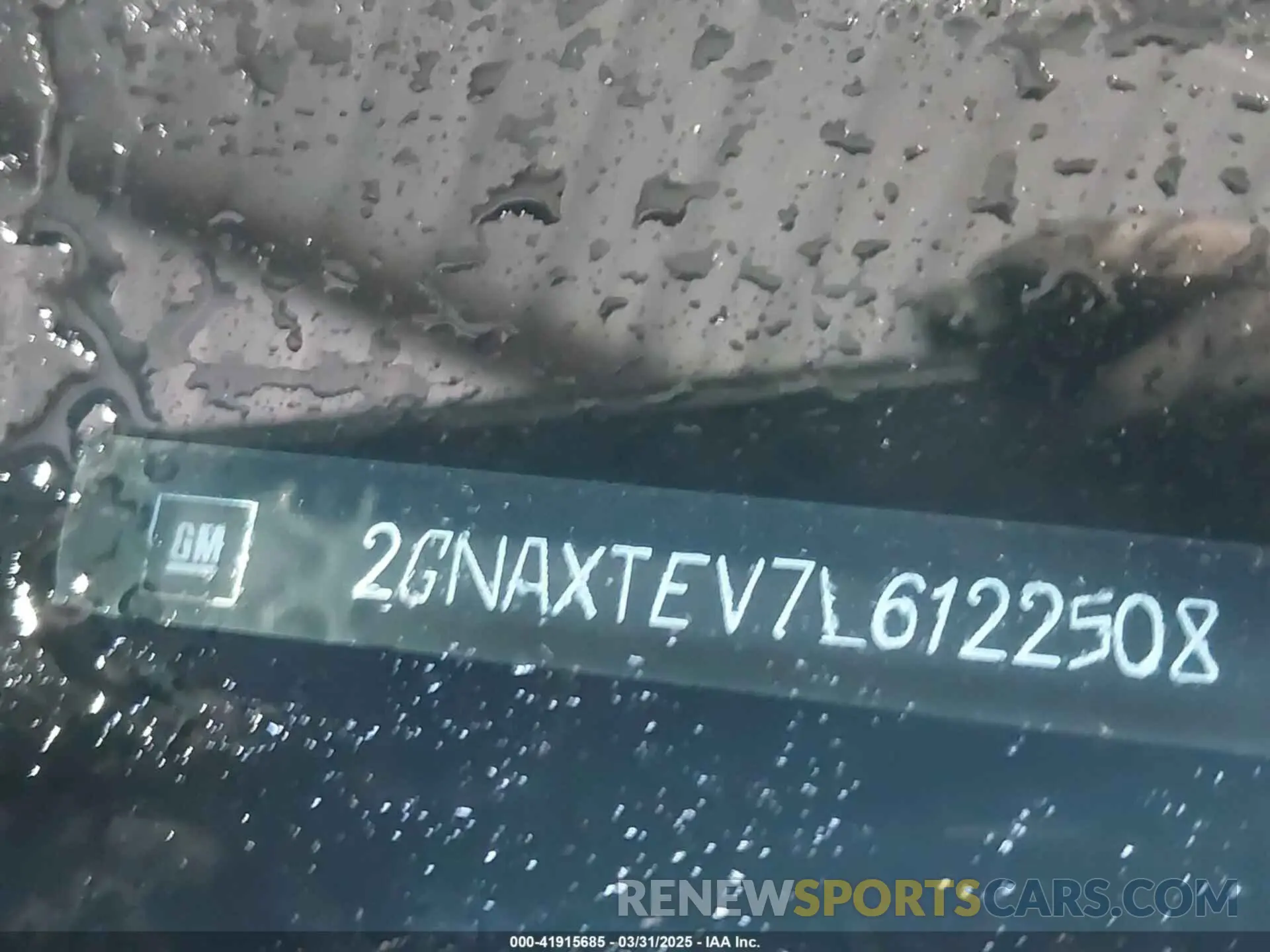 9 Photograph of a damaged car 2GNAXTEV7L6122508 CHEVROLET EQUINOX 2020