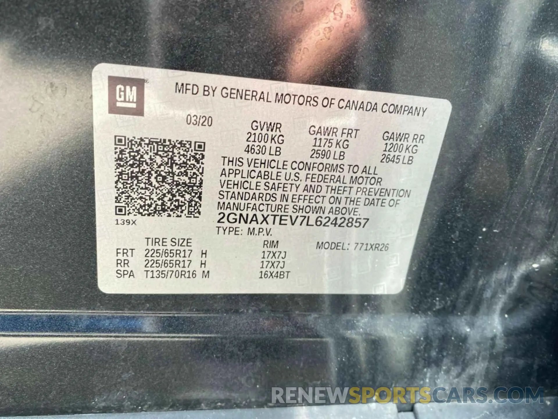 24 Фотография поврежденного автомобиля 2GNAXTEV7L6242857 CHEVROLET EQUINOX 2020