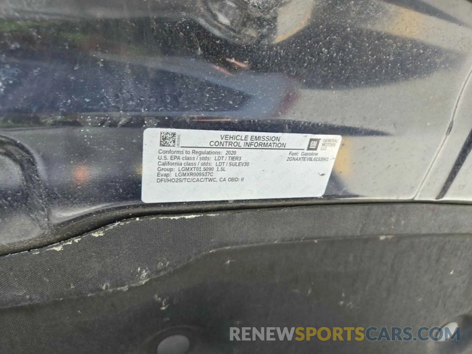 50 Photograph of a damaged car 2GNAXTEV8L6153041 CHEVROLET EQUINOX 2020