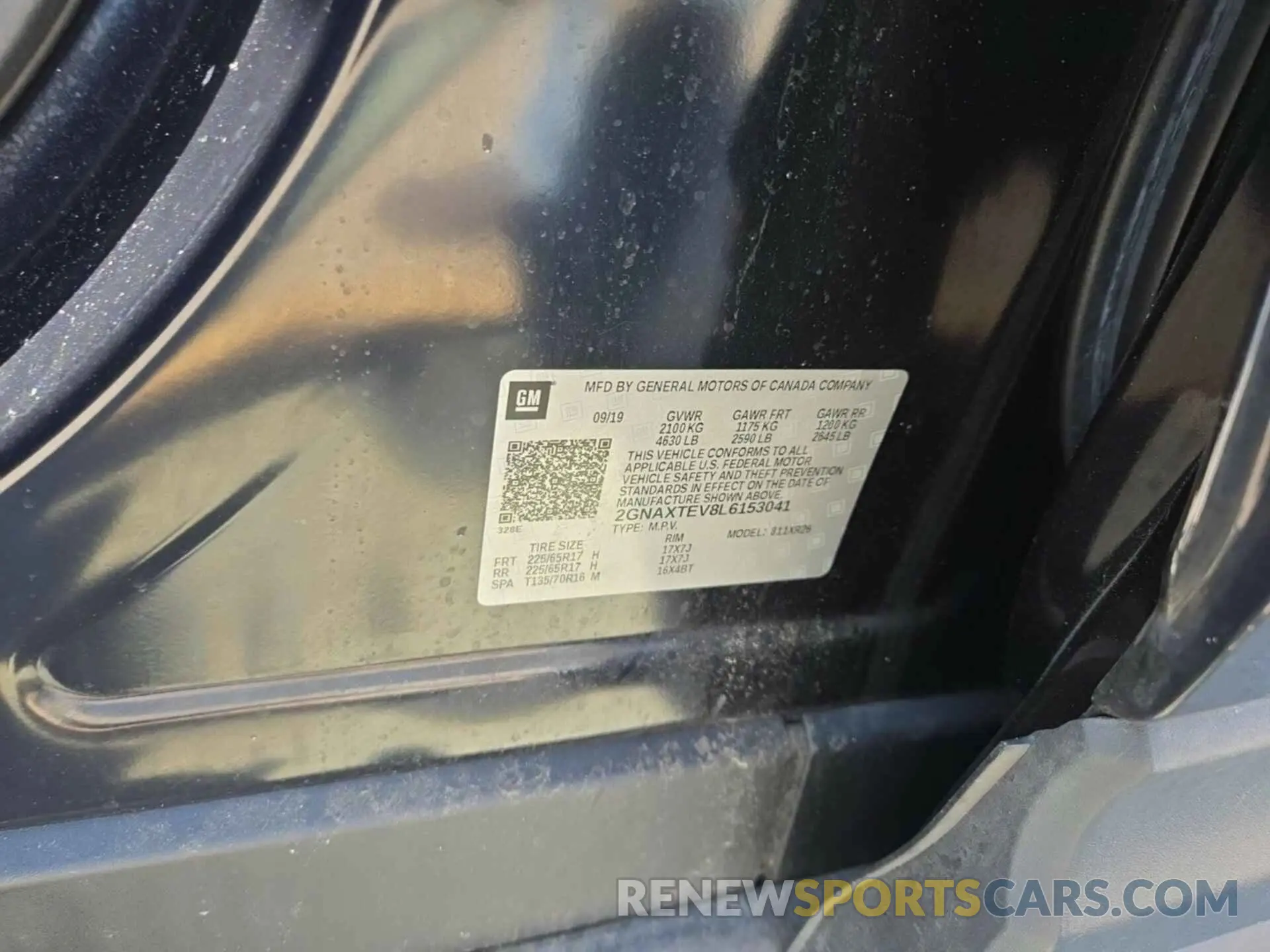 6 Photograph of a damaged car 2GNAXTEV8L6153041 CHEVROLET EQUINOX 2020