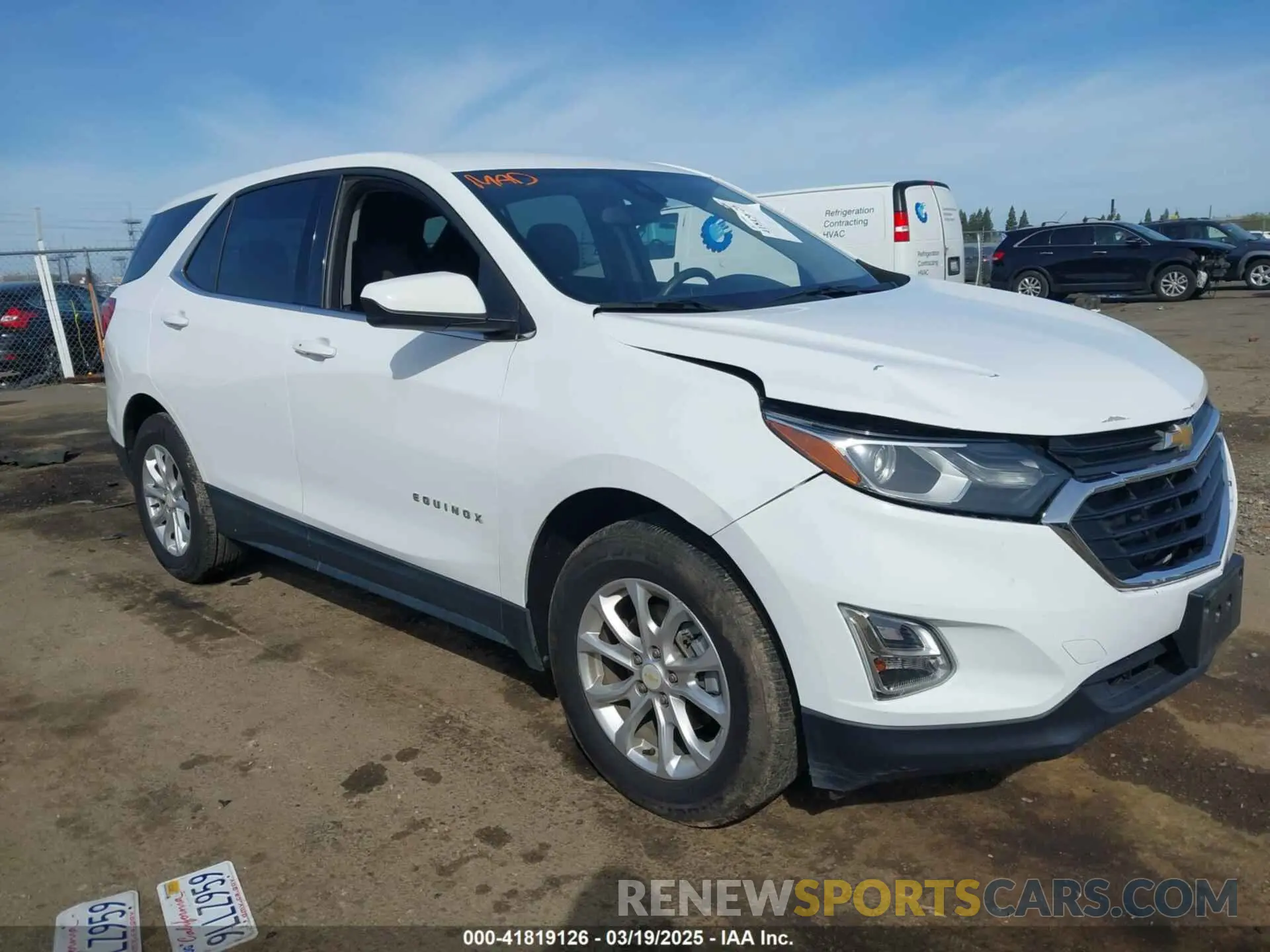 1 Photograph of a damaged car 2GNAXUEVXL6117227 CHEVROLET EQUINOX 2020