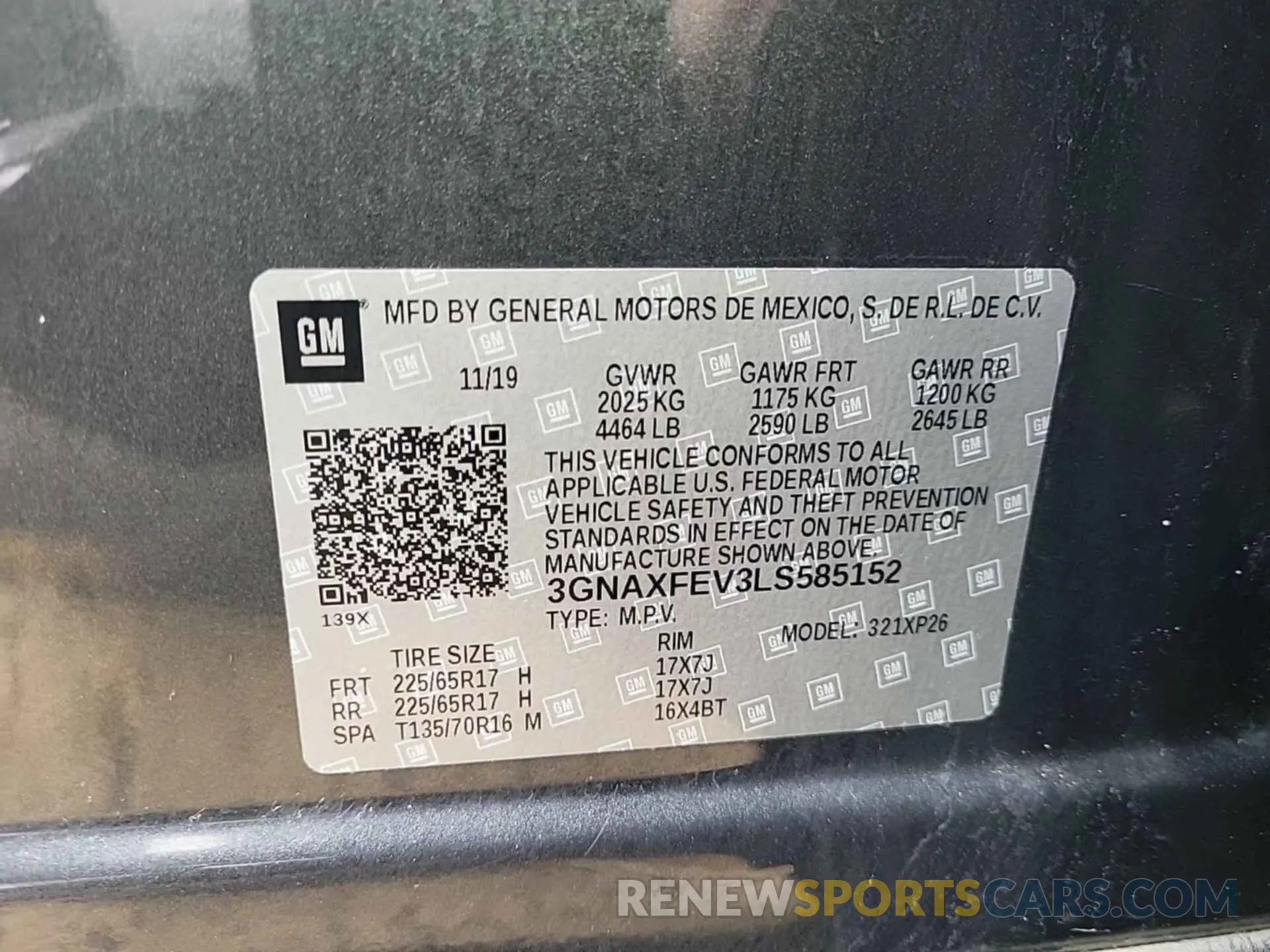 13 Photograph of a damaged car 3GNAXFEV3LS585152 CHEVROLET EQUINOX 2020