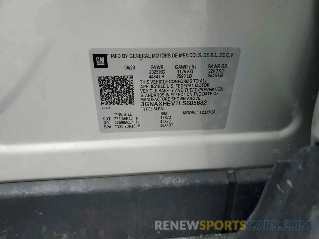 13 Photograph of a damaged car 3GNAXHEV1LS685682 CHEVROLET EQUINOX 2020