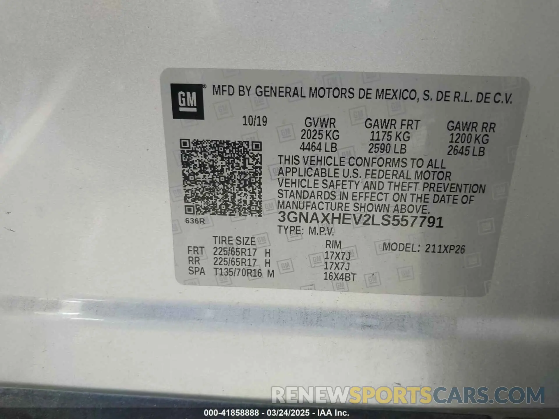 9 Photograph of a damaged car 3GNAXHEV2LS557791 CHEVROLET EQUINOX 2020