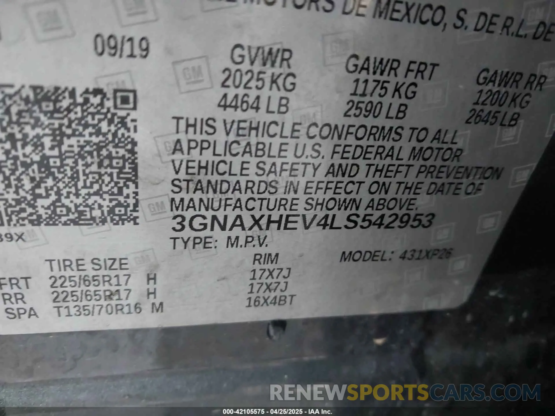 9 Photograph of a damaged car 3GNAXHEV4LS542953 CHEVROLET EQUINOX 2020