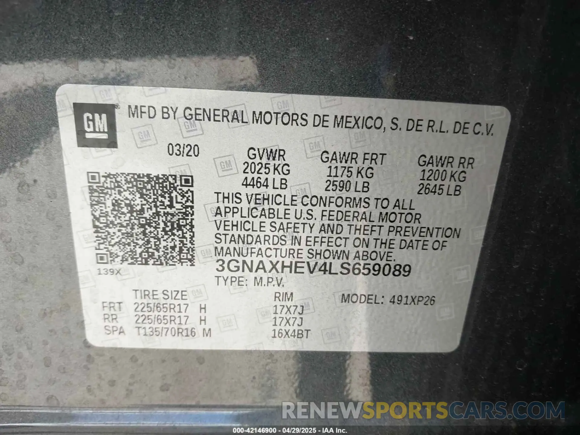 9 Photograph of a damaged car 3GNAXHEV4LS659089 CHEVROLET EQUINOX 2020