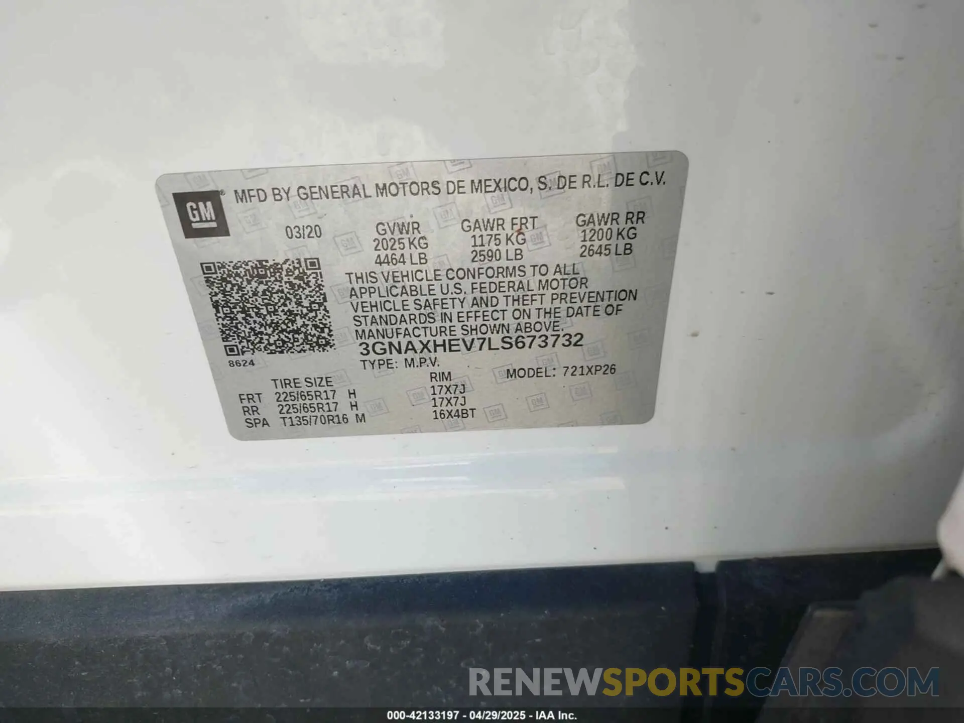 9 Photograph of a damaged car 3GNAXHEV7LS673732 CHEVROLET EQUINOX 2020