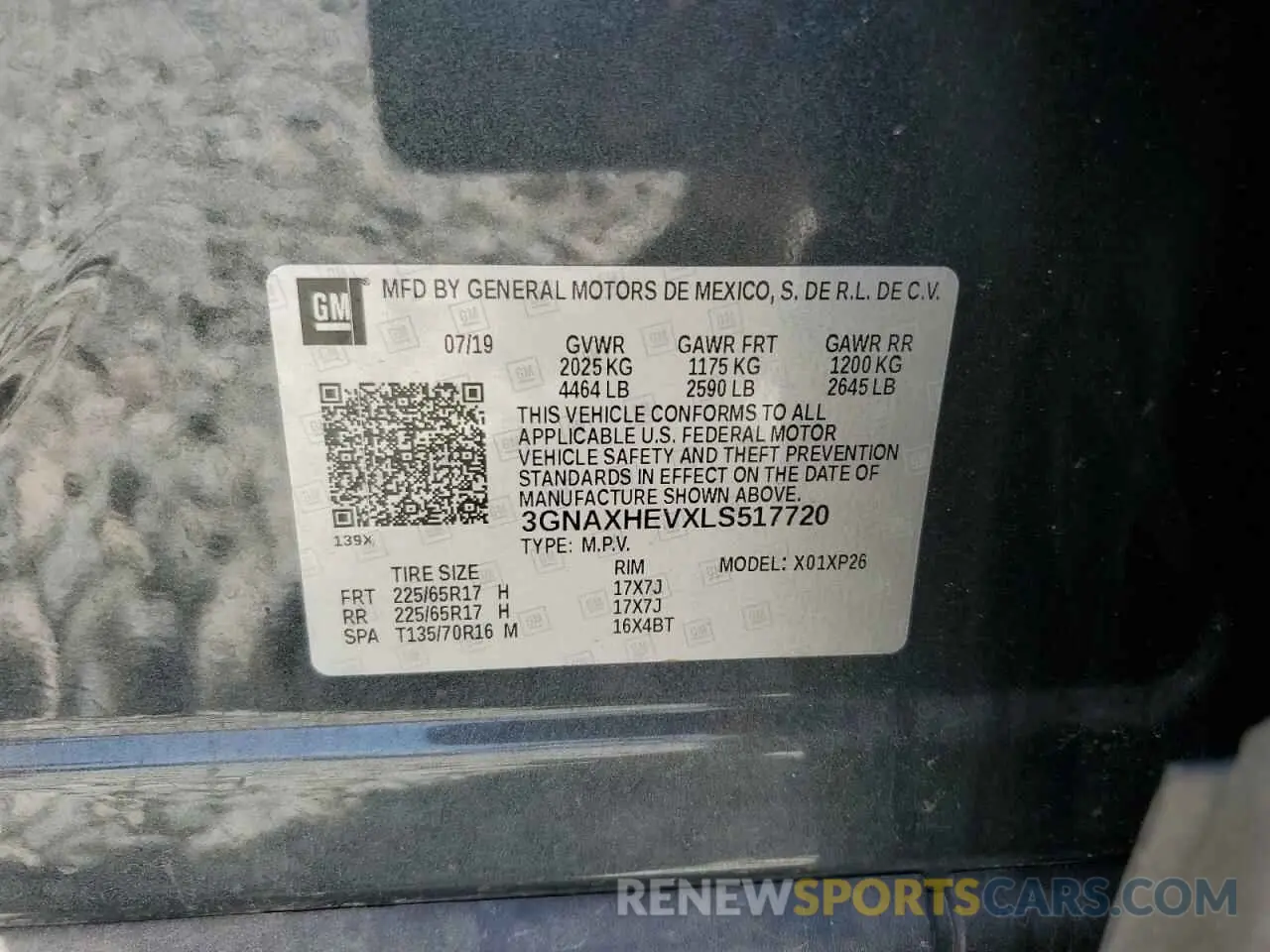 14 Photograph of a damaged car 3GNAXHEVXLS517720 CHEVROLET EQUINOX 2020