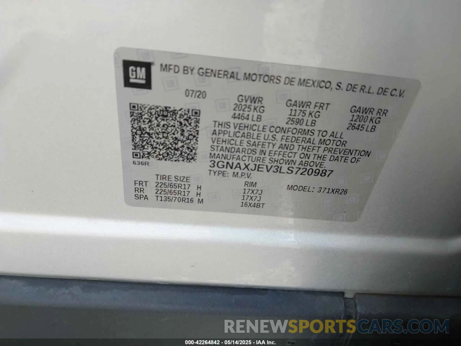 9 Photograph of a damaged car 3GNAXJEV3LS720987 CHEVROLET EQUINOX 2020
