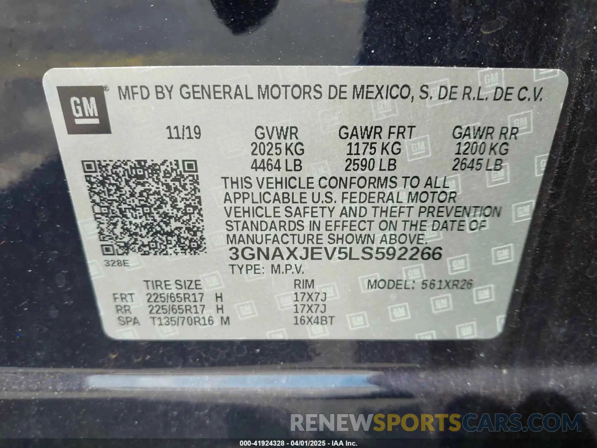 9 Фотография поврежденного автомобиля 3GNAXJEV5LS592266 CHEVROLET EQUINOX 2020
