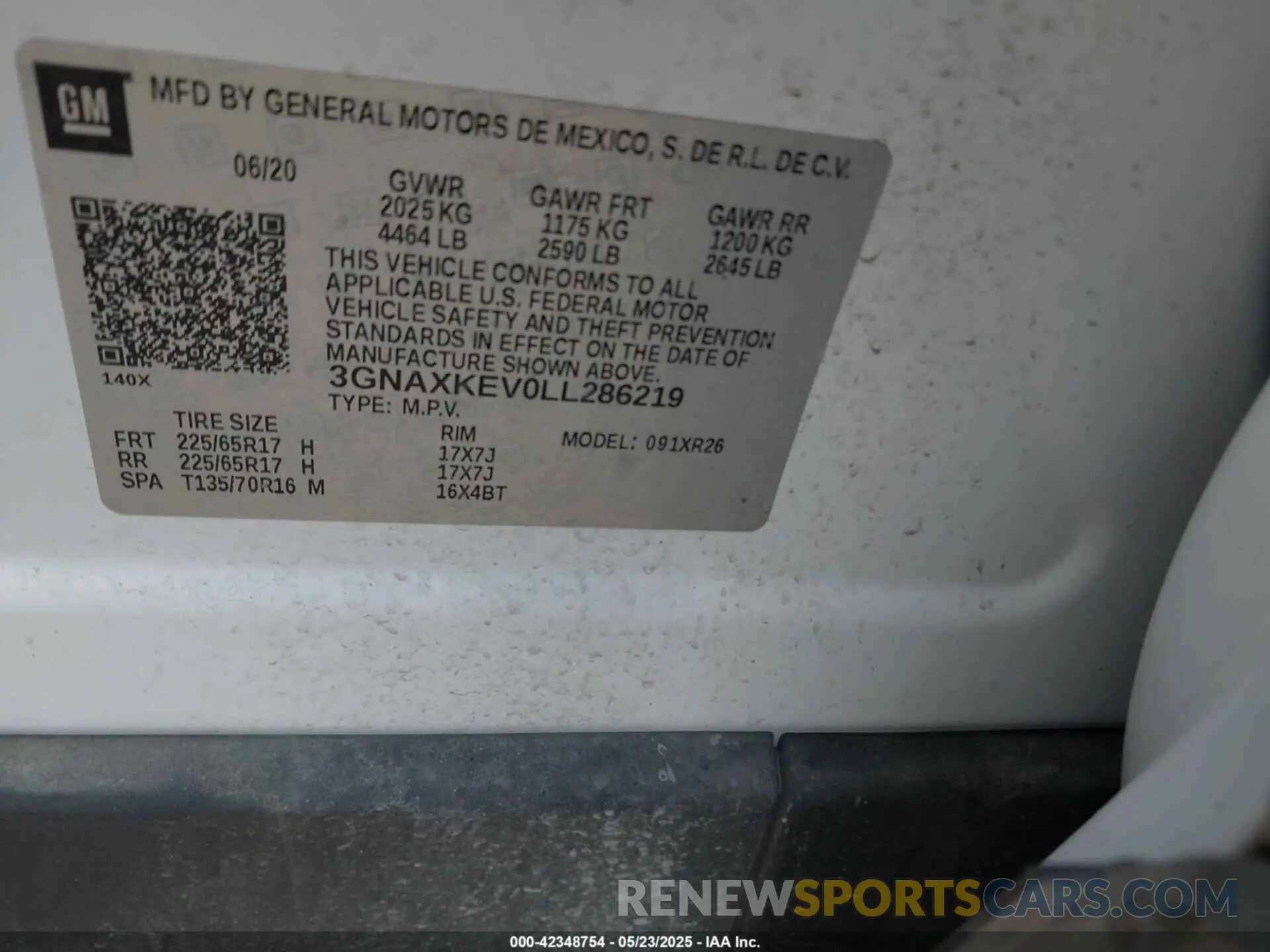 9 Photograph of a damaged car 3GNAXKEV0LL286219 CHEVROLET EQUINOX 2020