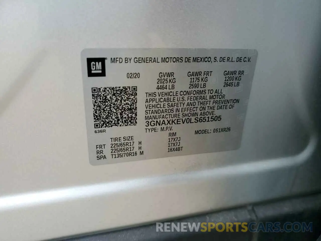 13 Photograph of a damaged car 3GNAXKEV0LS651505 CHEVROLET EQUINOX 2020