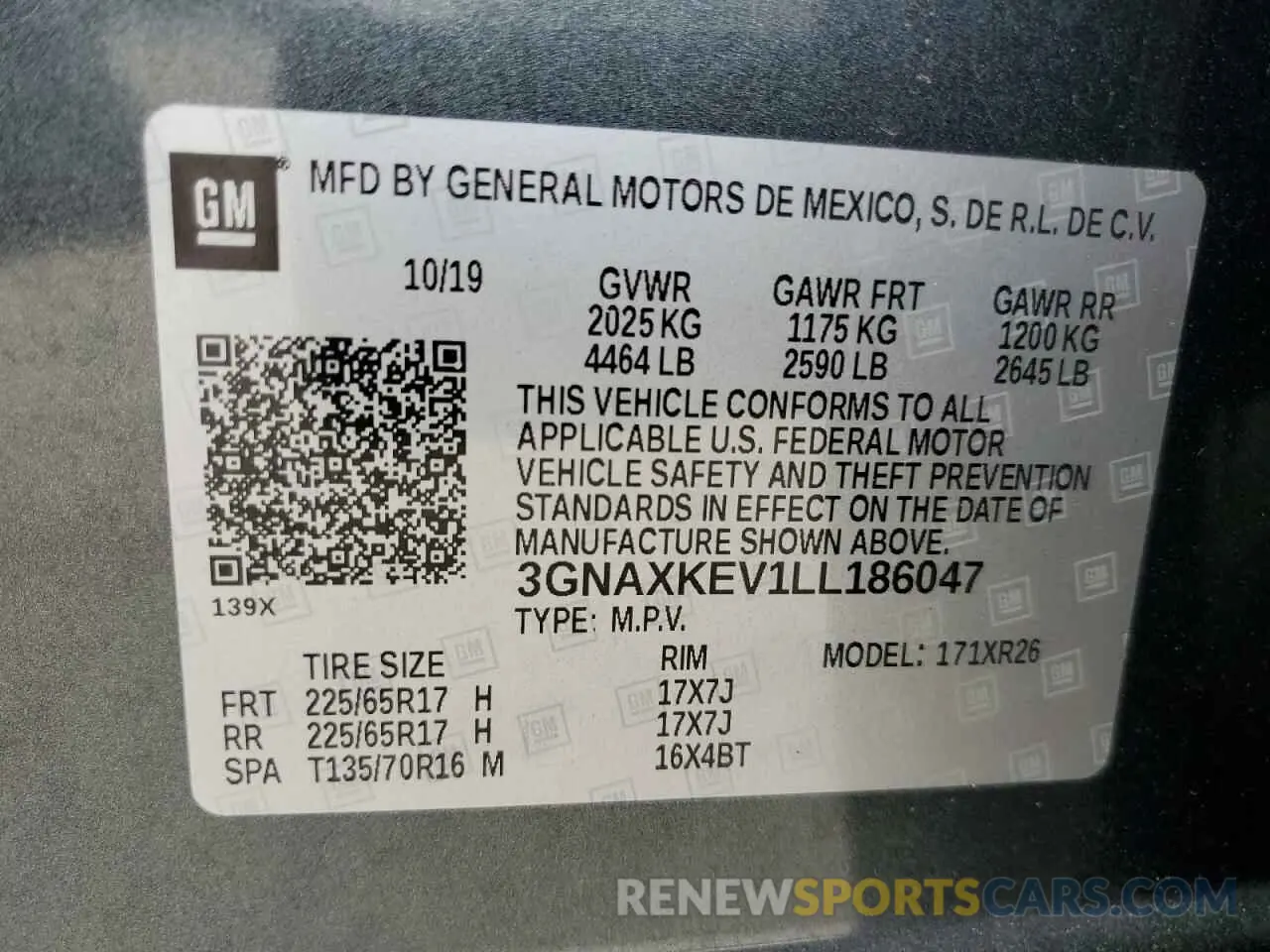13 Photograph of a damaged car 3GNAXKEV1LL186047 CHEVROLET EQUINOX 2020