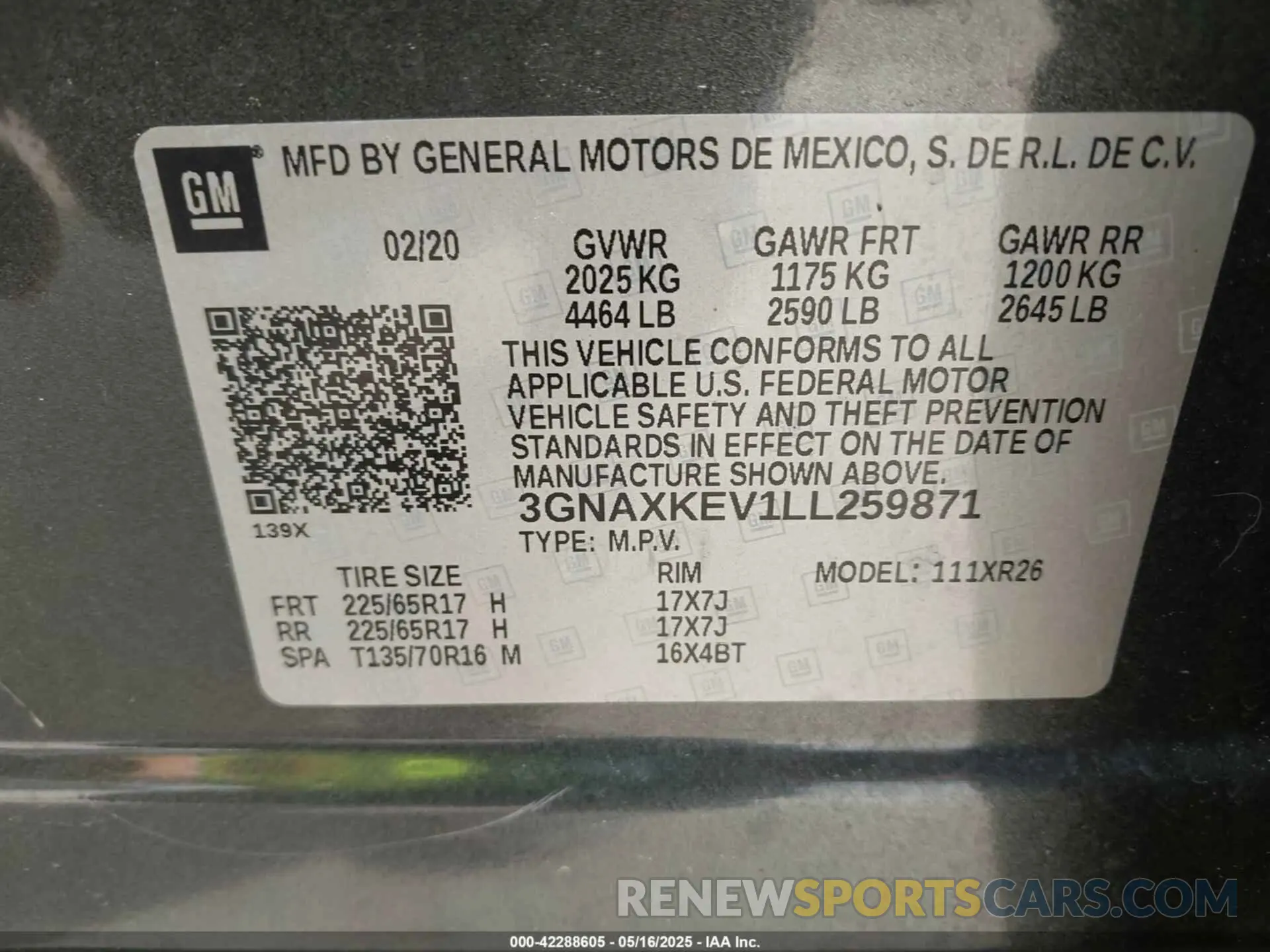 9 Фотография поврежденного автомобиля 3GNAXKEV1LL259871 CHEVROLET EQUINOX 2020