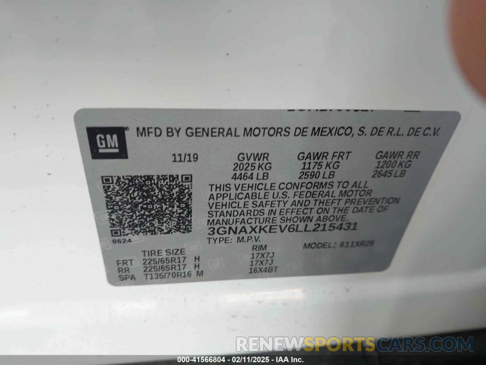 9 Фотография поврежденного автомобиля 3GNAXKEV6LL215431 CHEVROLET EQUINOX 2020