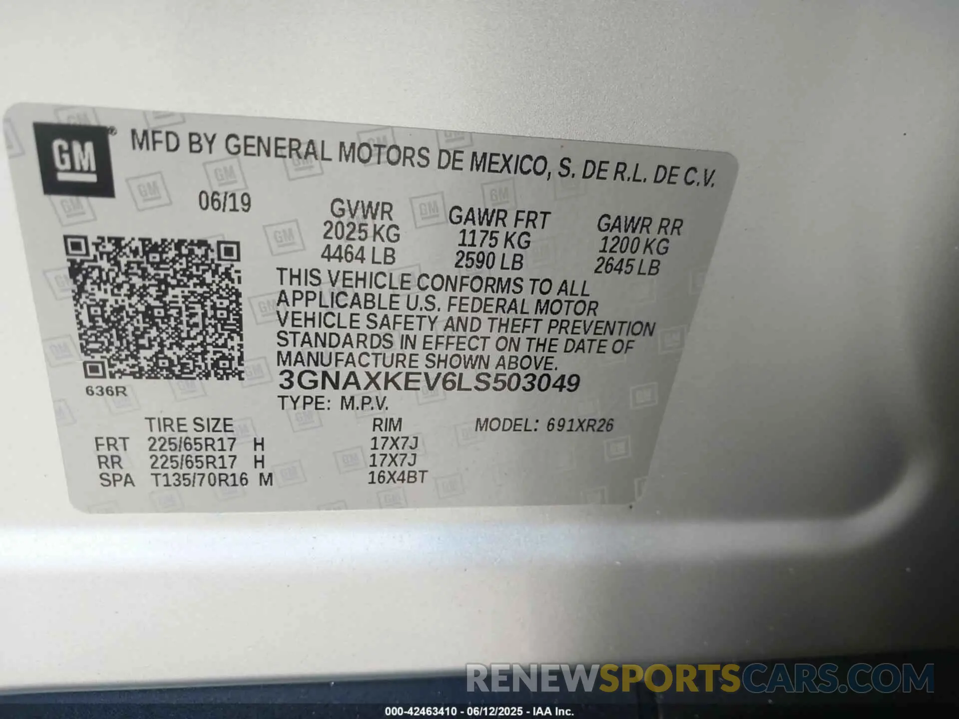 9 Фотография поврежденного автомобиля 3GNAXKEV6LS503049 CHEVROLET EQUINOX 2020