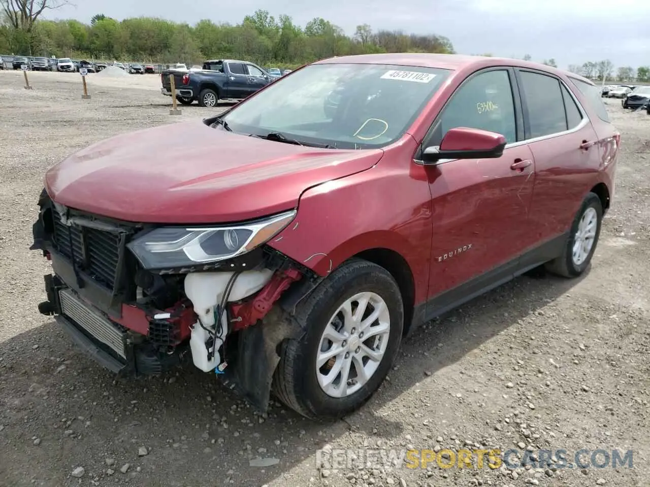 2 Photograph of a damaged car 3GNAXKEV8LS614265 CHEVROLET EQUINOX 2020