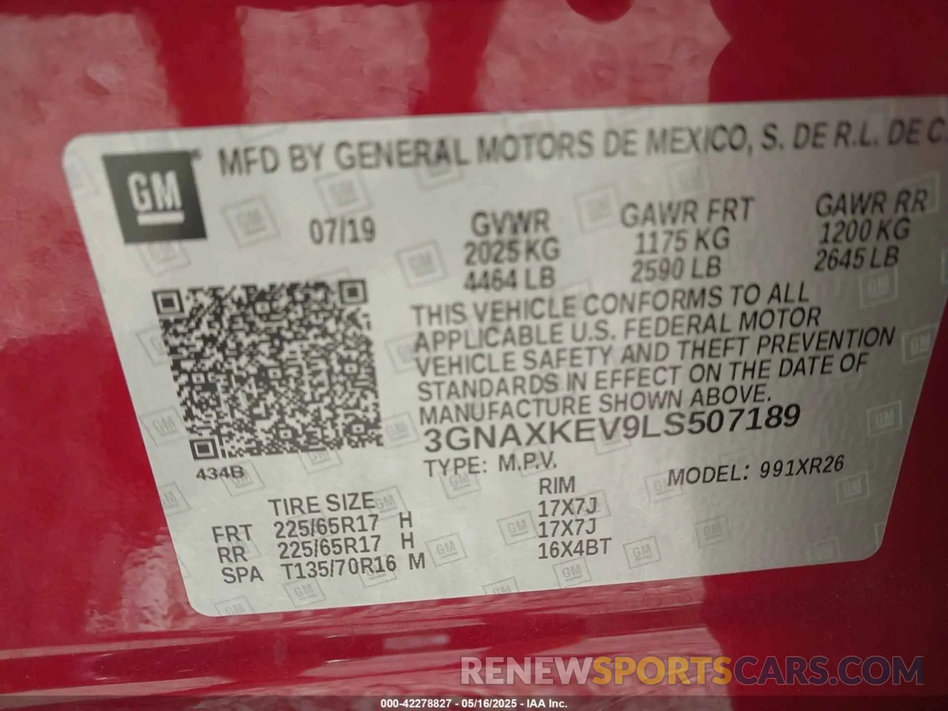 9 Фотография поврежденного автомобиля 3GNAXKEV9LS507189 CHEVROLET EQUINOX 2020