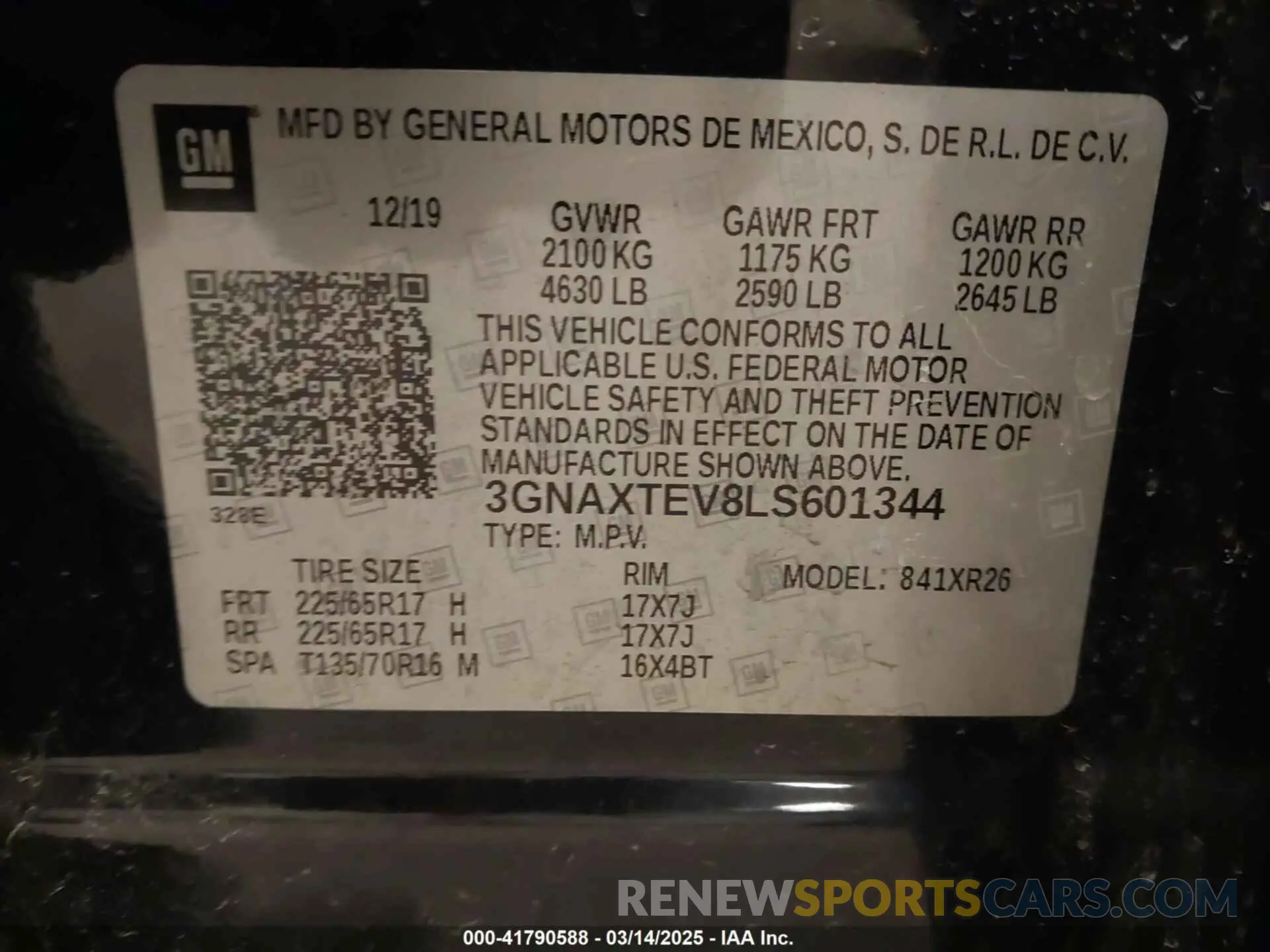 9 Фотография поврежденного автомобиля 3GNAXTEV8LS601344 CHEVROLET EQUINOX 2020