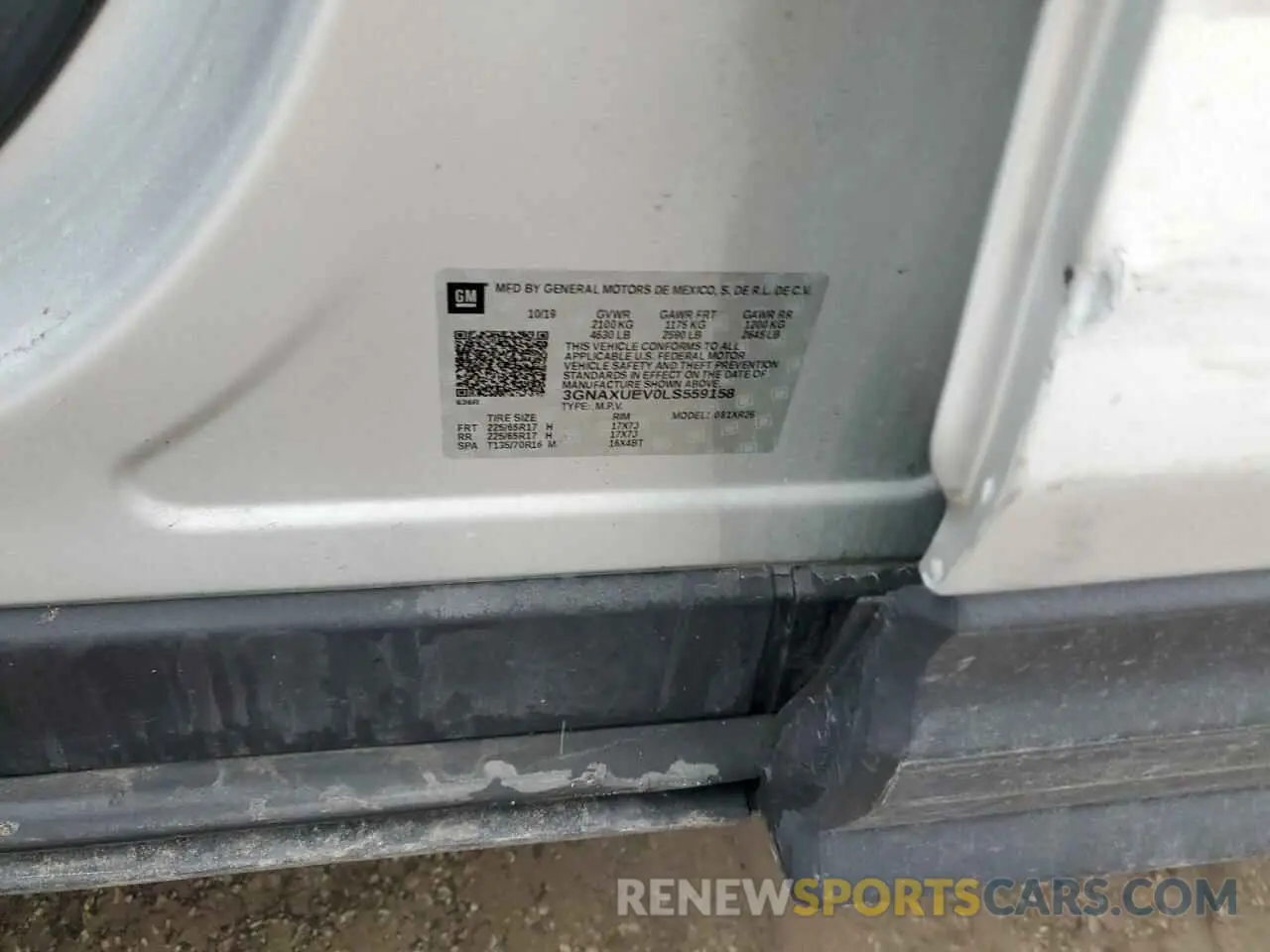 15 Photograph of a damaged car 3GNAXUEV0LS559158 CHEVROLET EQUINOX 2020