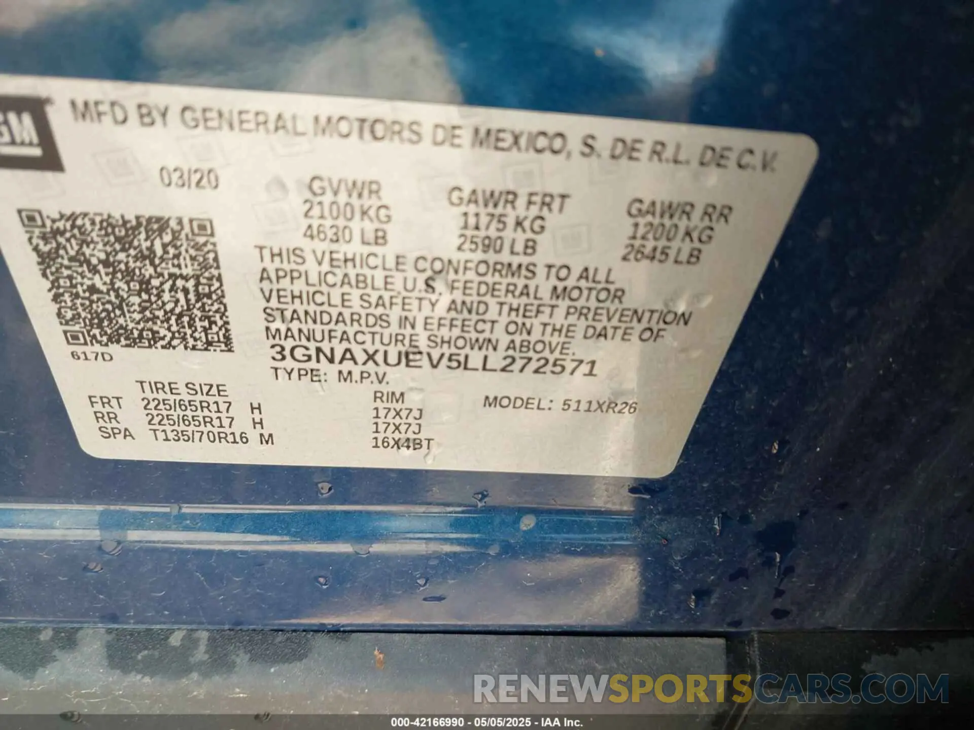 9 Photograph of a damaged car 3GNAXUEV5LL272571 CHEVROLET EQUINOX 2020