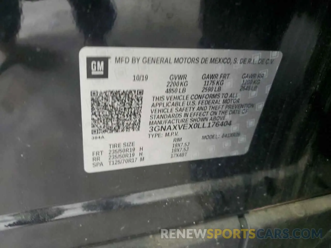 13 Фотография поврежденного автомобиля 3GNAXVEX0LL176404 CHEVROLET EQUINOX 2020