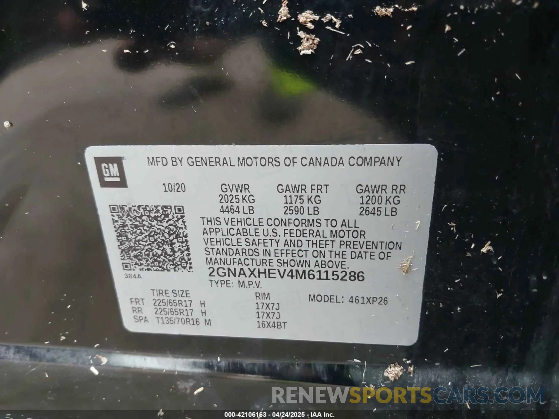 9 Фотография поврежденного автомобиля 2GNAXHEV4M6115286 CHEVROLET EQUINOX 2021