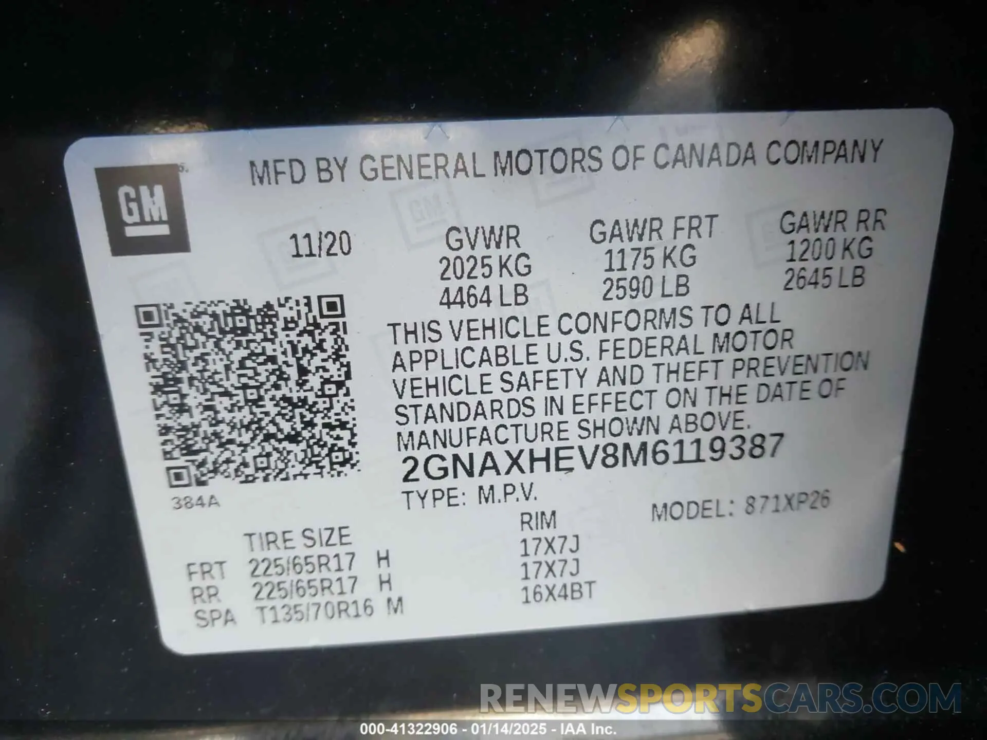 9 Фотография поврежденного автомобиля 2GNAXHEV8M6119387 CHEVROLET EQUINOX 2021