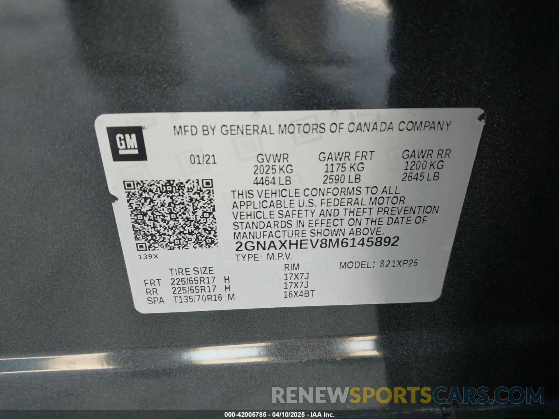 9 Photograph of a damaged car 2GNAXHEV8M6145892 CHEVROLET EQUINOX 2021