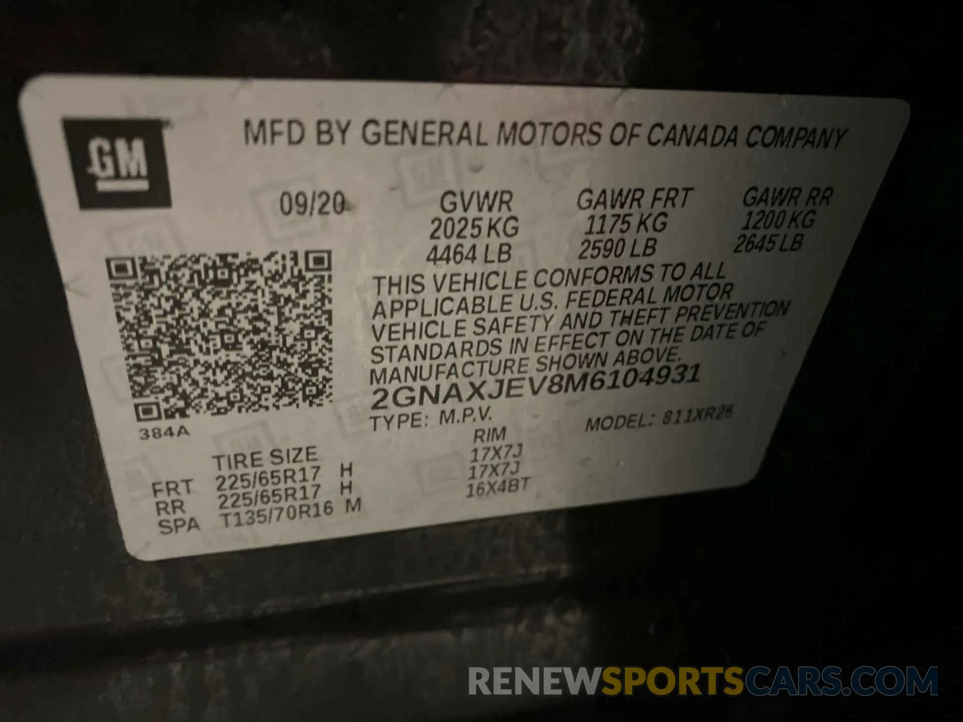 10 Photograph of a damaged car 2GNAXJEV8M6104931 CHEVROLET EQUINOX 2021