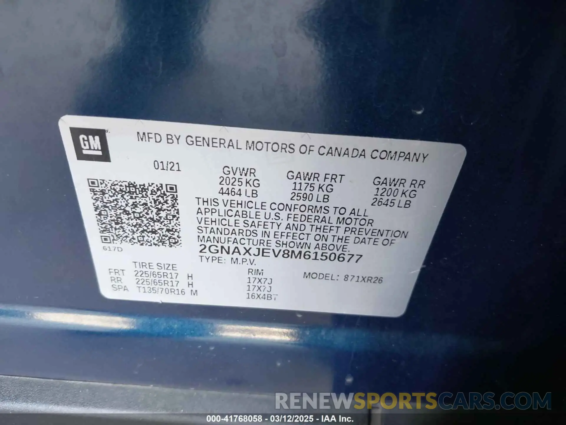 9 Photograph of a damaged car 2GNAXJEV8M6150677 CHEVROLET EQUINOX 2021