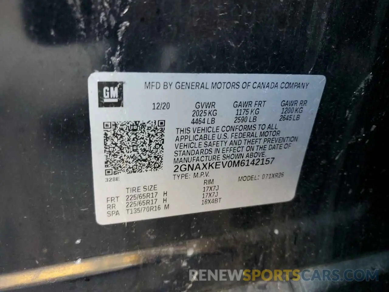 13 Photograph of a damaged car 2GNAXKEV0M6142157 CHEVROLET EQUINOX 2021