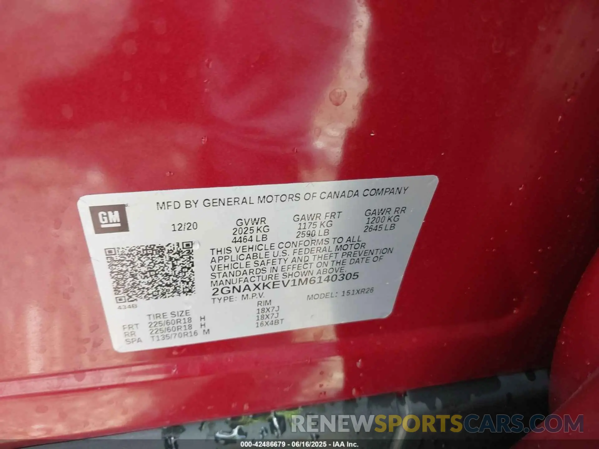 9 Фотография поврежденного автомобиля 2GNAXKEV1M6140305 CHEVROLET EQUINOX 2021