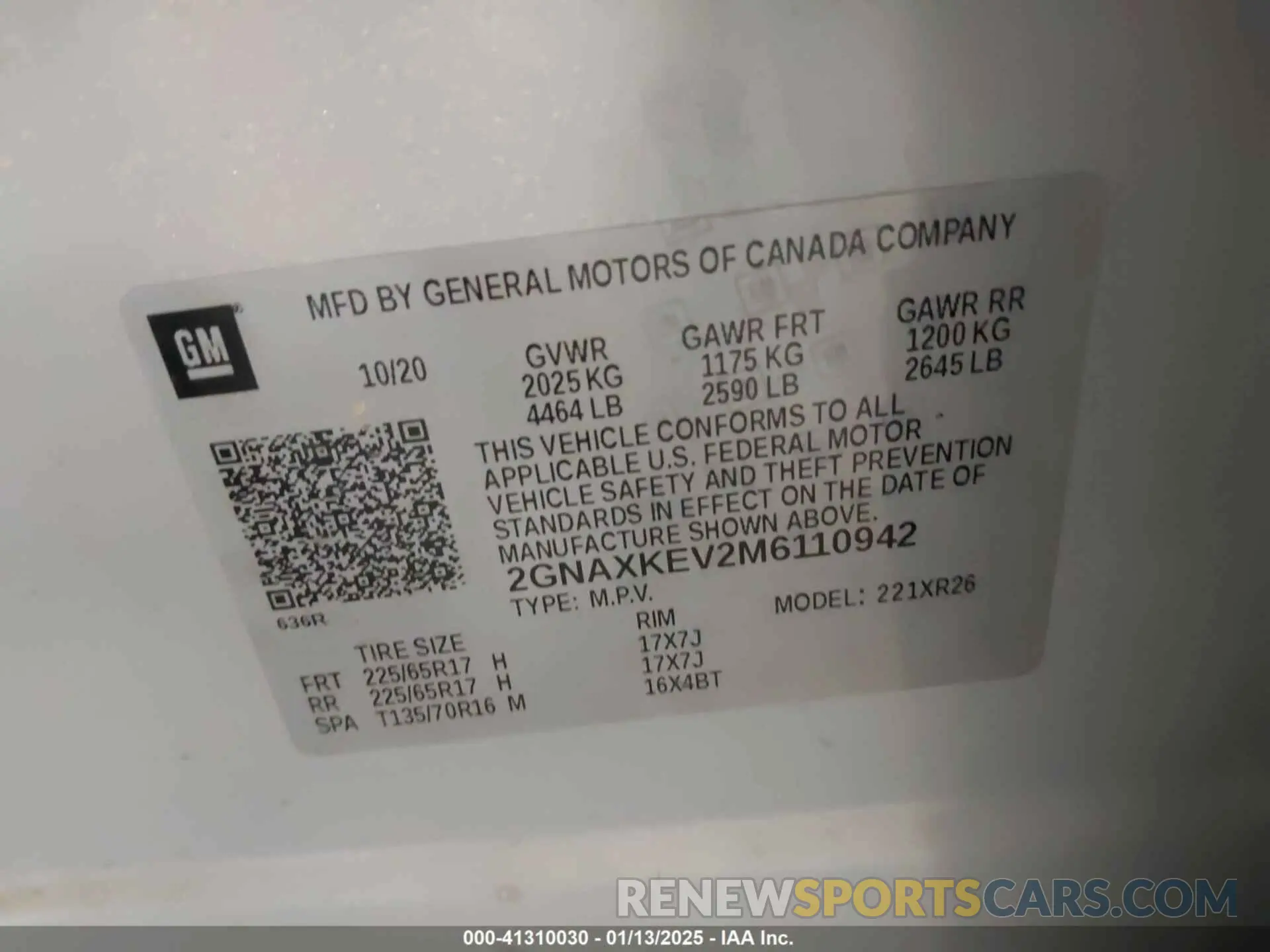 9 Photograph of a damaged car 2GNAXKEV2M6110942 CHEVROLET EQUINOX 2021