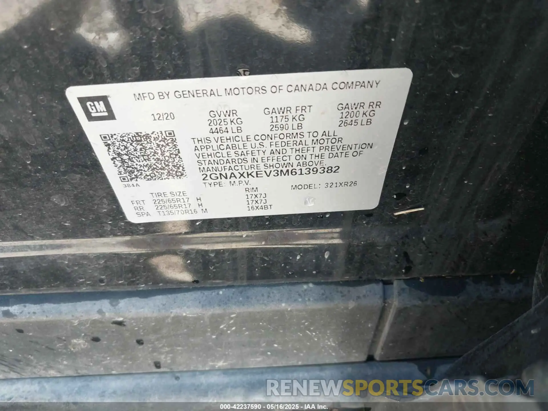 9 Photograph of a damaged car 2GNAXKEV3M6139382 CHEVROLET EQUINOX 2021