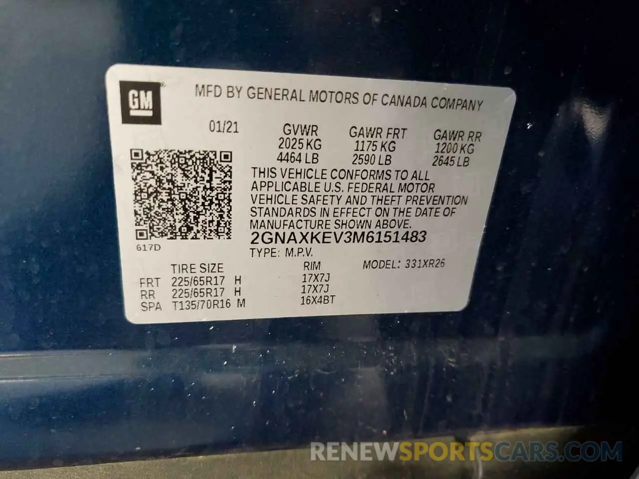 13 Фотография поврежденного автомобиля 2GNAXKEV3M6151483 CHEVROLET EQUINOX 2021