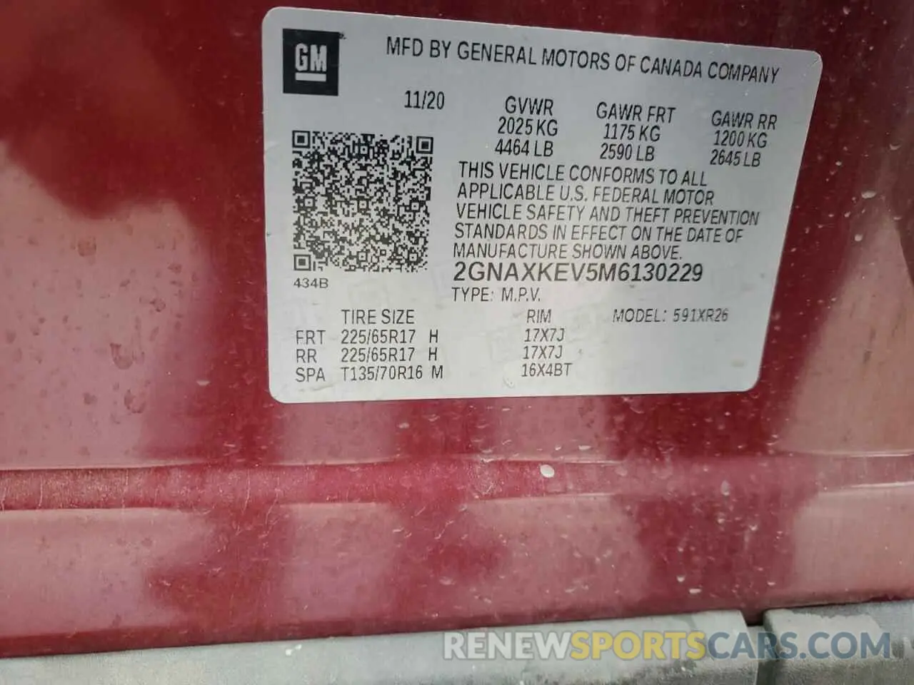15 Photograph of a damaged car 2GNAXKEV5M6130229 CHEVROLET EQUINOX 2021