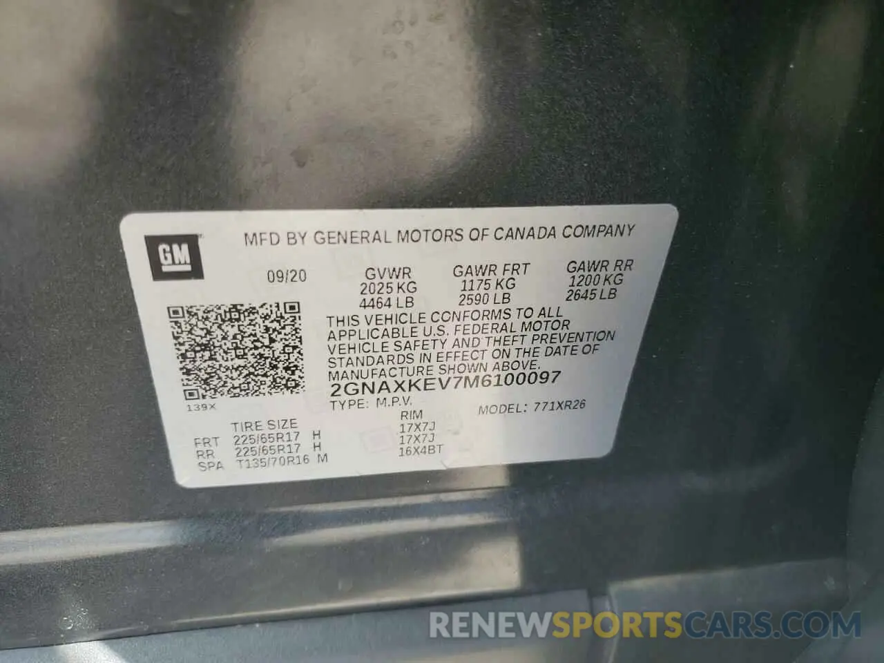 13 Photograph of a damaged car 2GNAXKEV7M6100097 CHEVROLET EQUINOX 2021