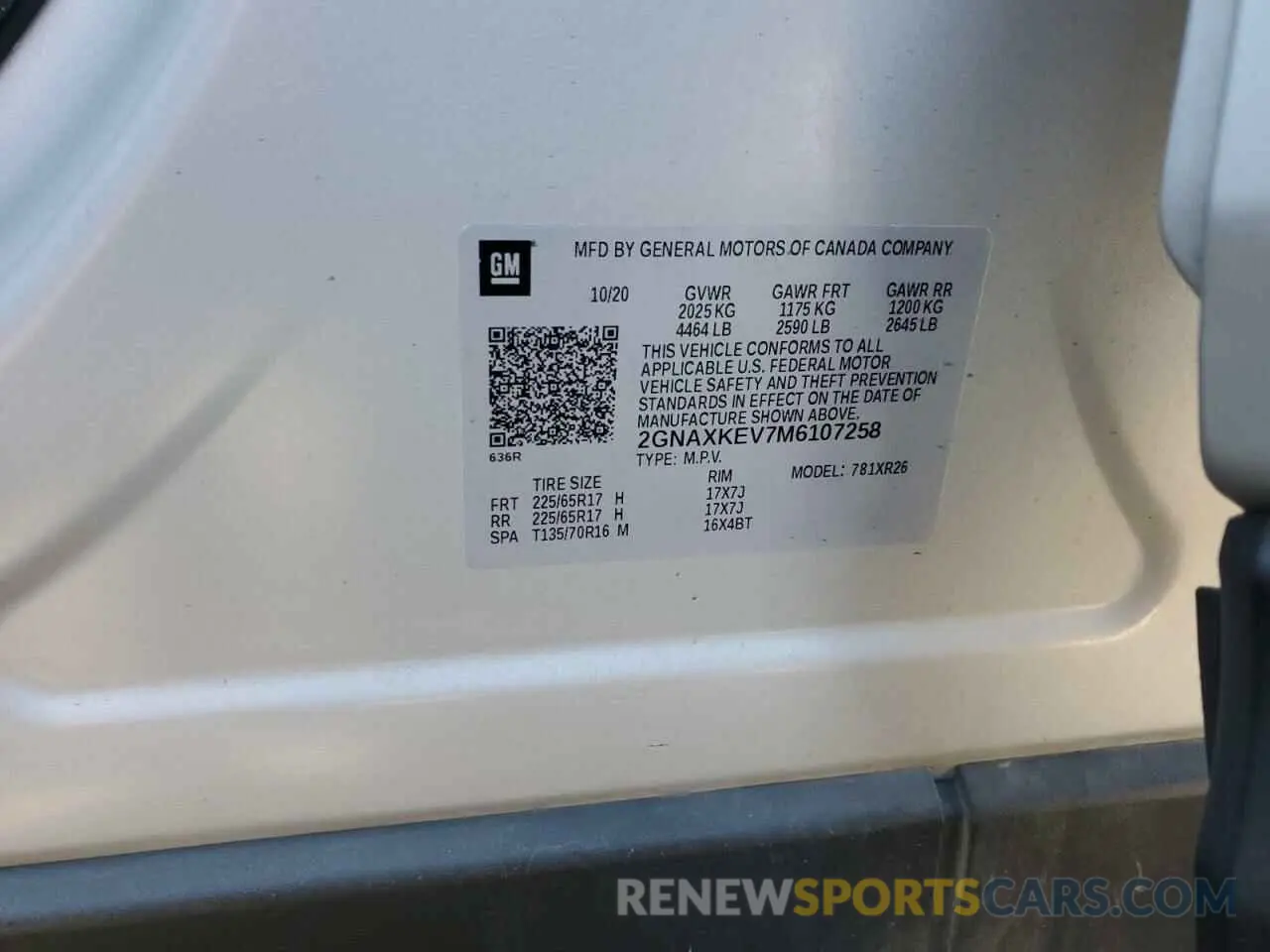 13 Photograph of a damaged car 2GNAXKEV7M6107258 CHEVROLET EQUINOX 2021