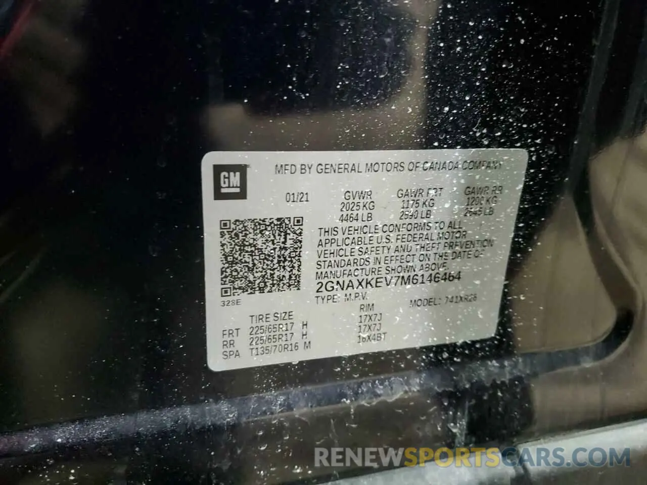 13 Photograph of a damaged car 2GNAXKEV7M6146464 CHEVROLET EQUINOX 2021
