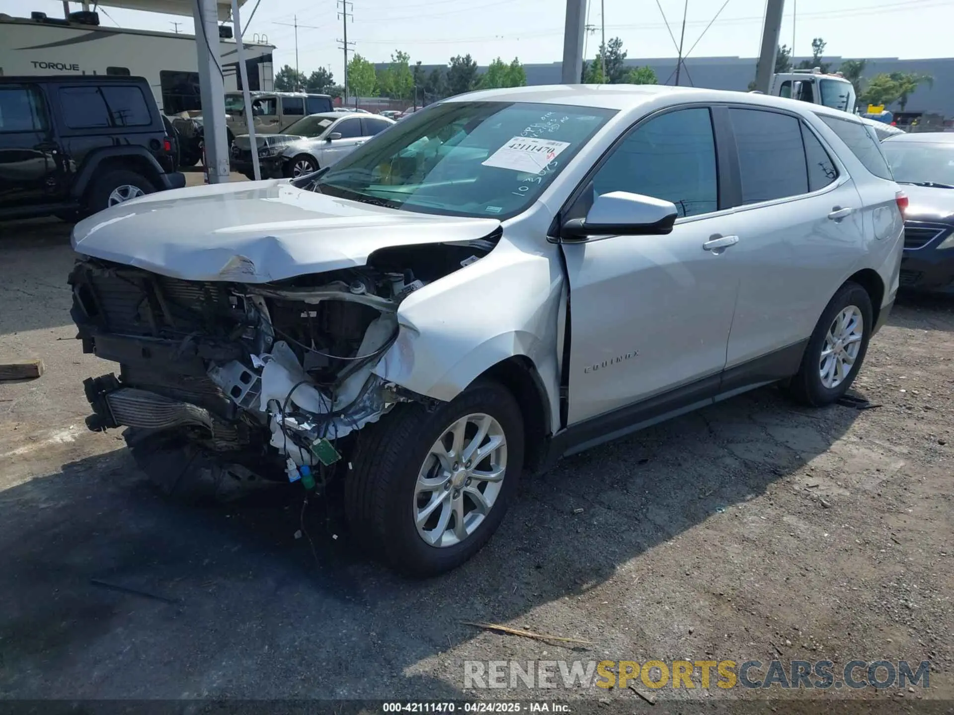 2 Photograph of a damaged car 2GNAXKEV8M6103073 CHEVROLET EQUINOX 2021