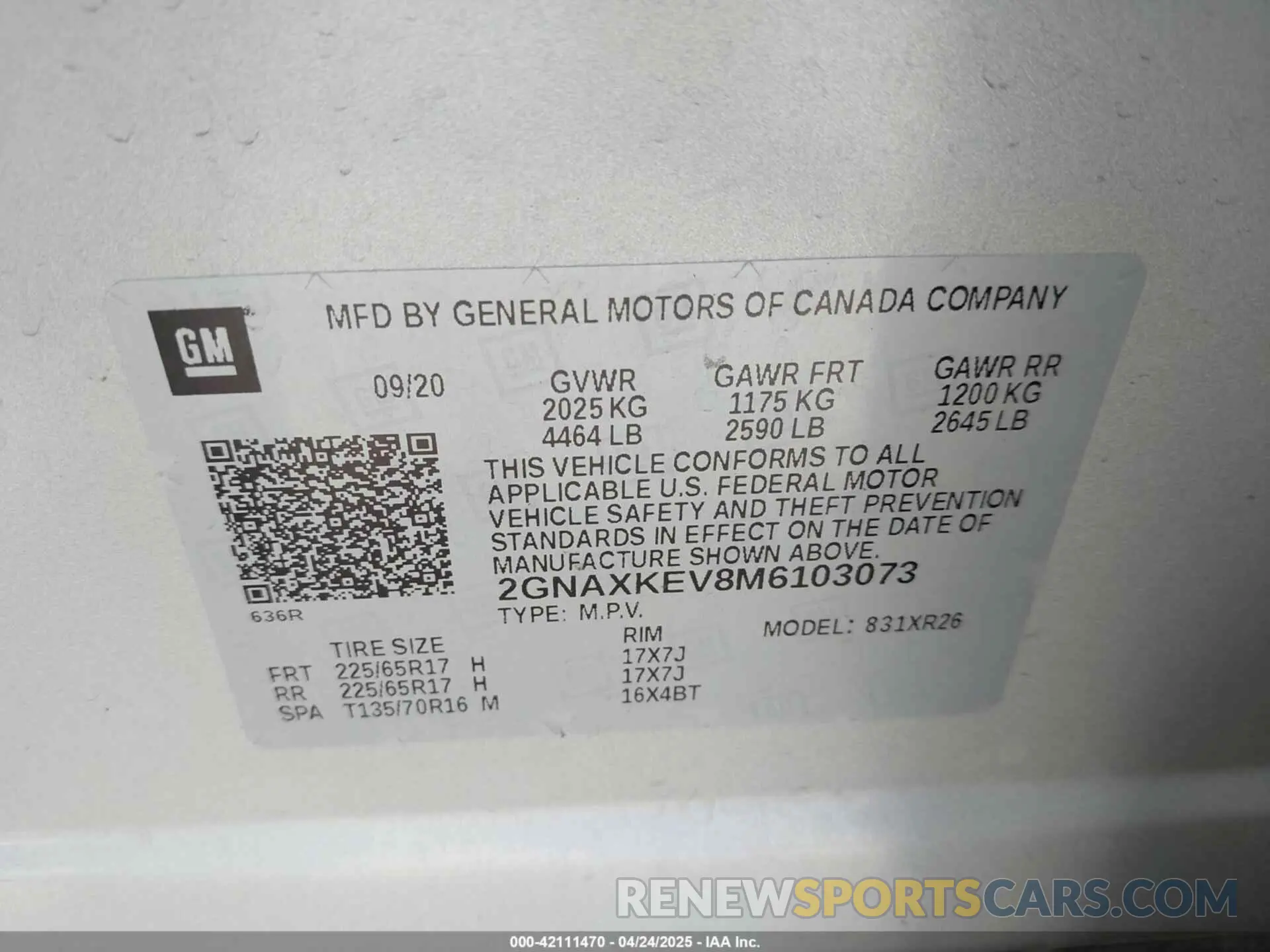9 Photograph of a damaged car 2GNAXKEV8M6103073 CHEVROLET EQUINOX 2021