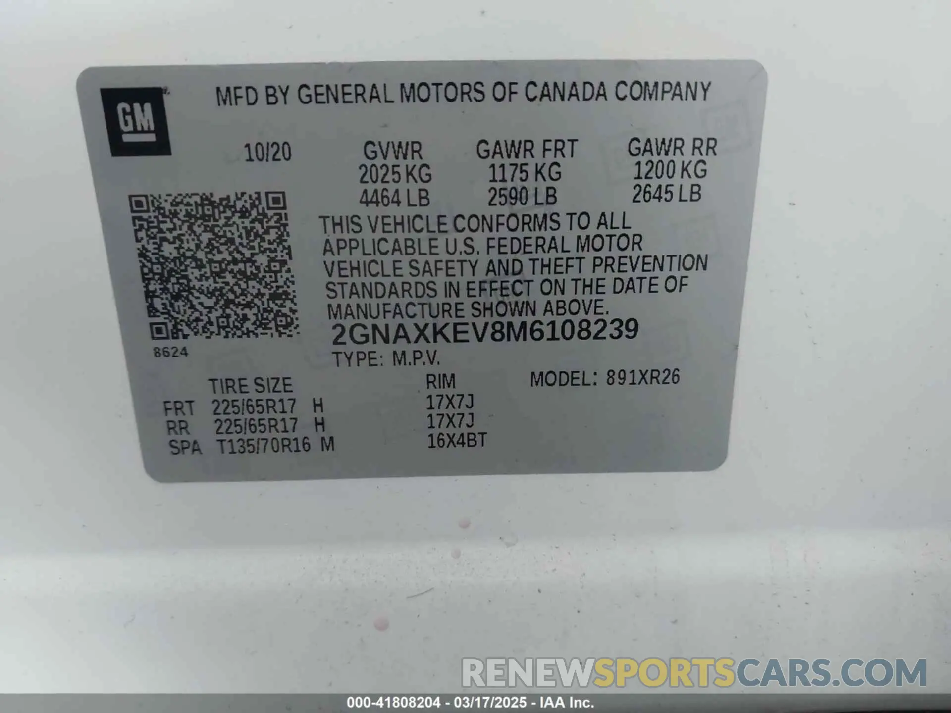 9 Photograph of a damaged car 2GNAXKEV8M6108239 CHEVROLET EQUINOX 2021