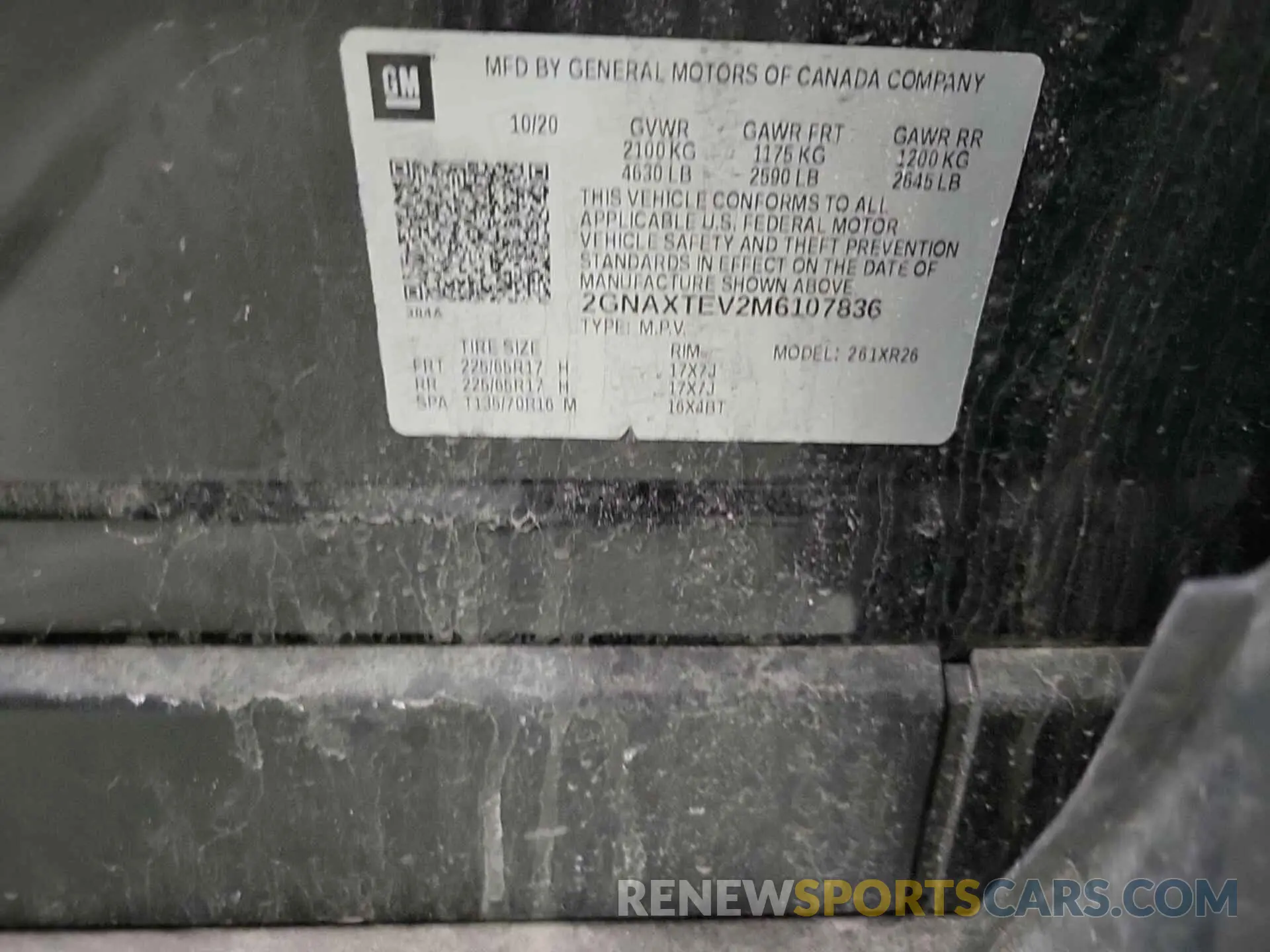 5 Photograph of a damaged car 2GNAXTEV2M6107836 CHEVROLET EQUINOX 2021