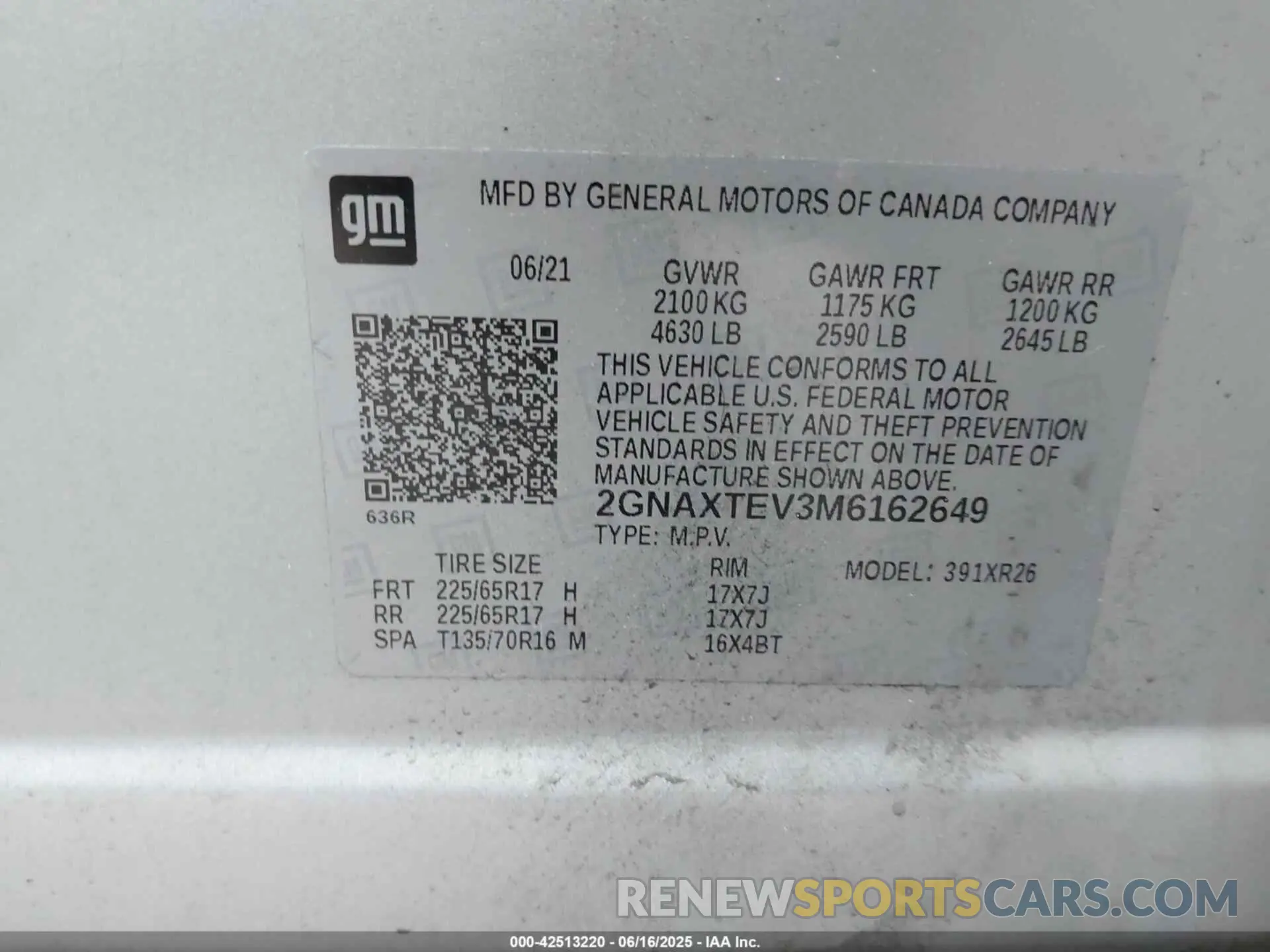 9 Photograph of a damaged car 2GNAXTEV3M6162649 CHEVROLET EQUINOX 2021