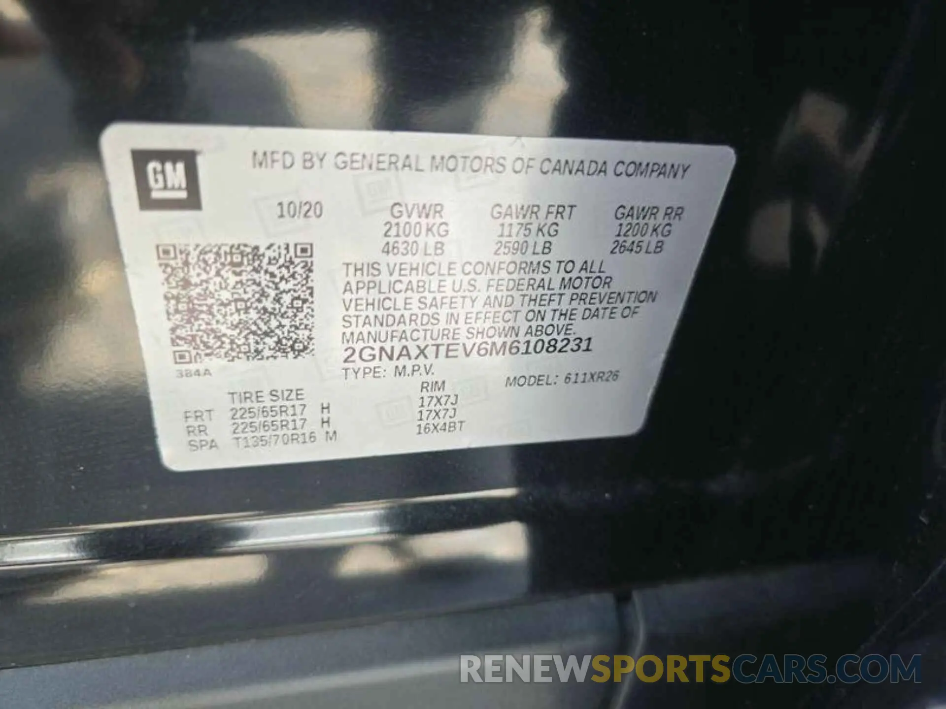 3 Photograph of a damaged car 2GNAXTEV6M6108231 CHEVROLET EQUINOX 2021