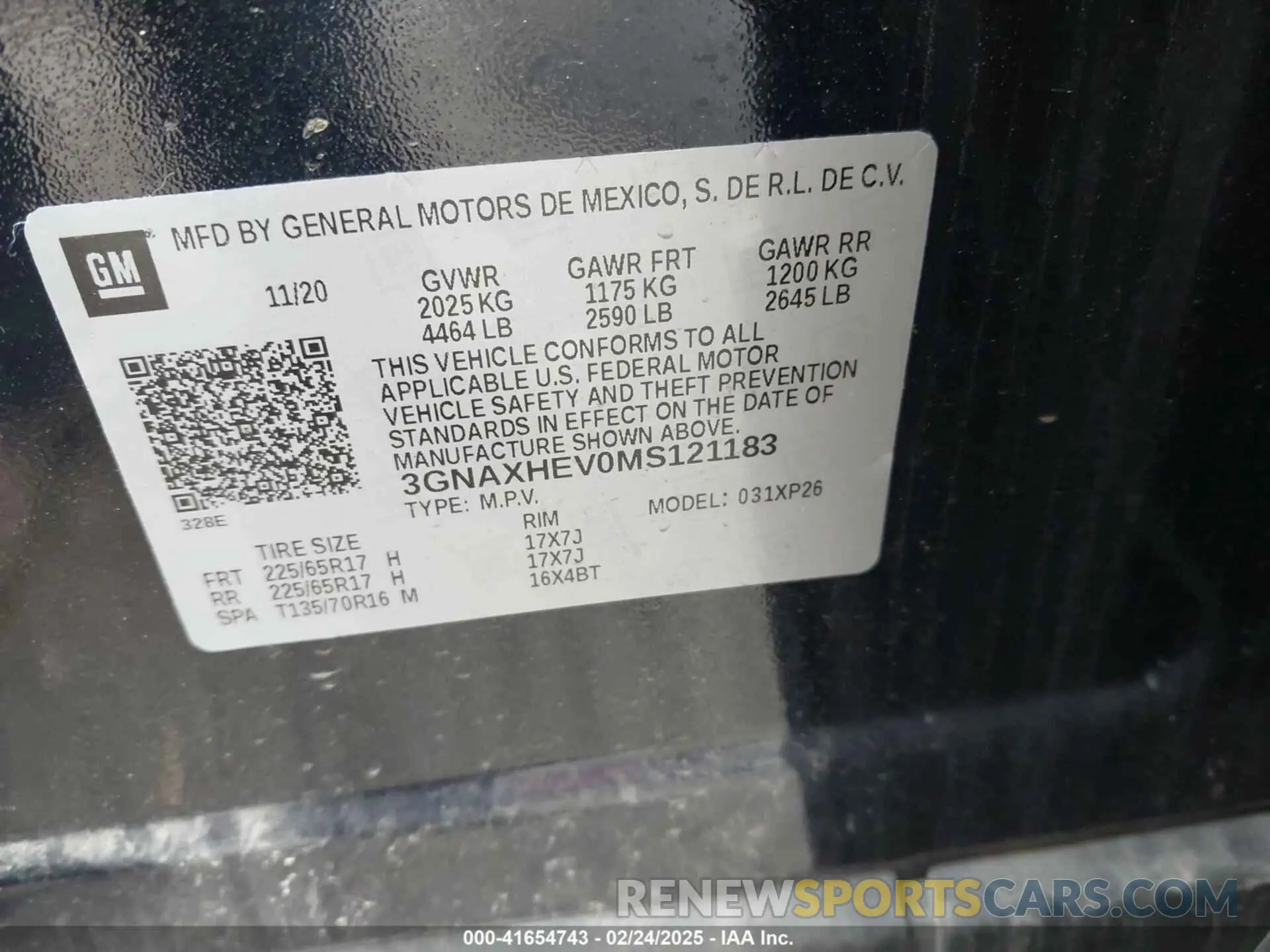 9 Фотография поврежденного автомобиля 3GNAXHEV0MS121183 CHEVROLET EQUINOX 2021