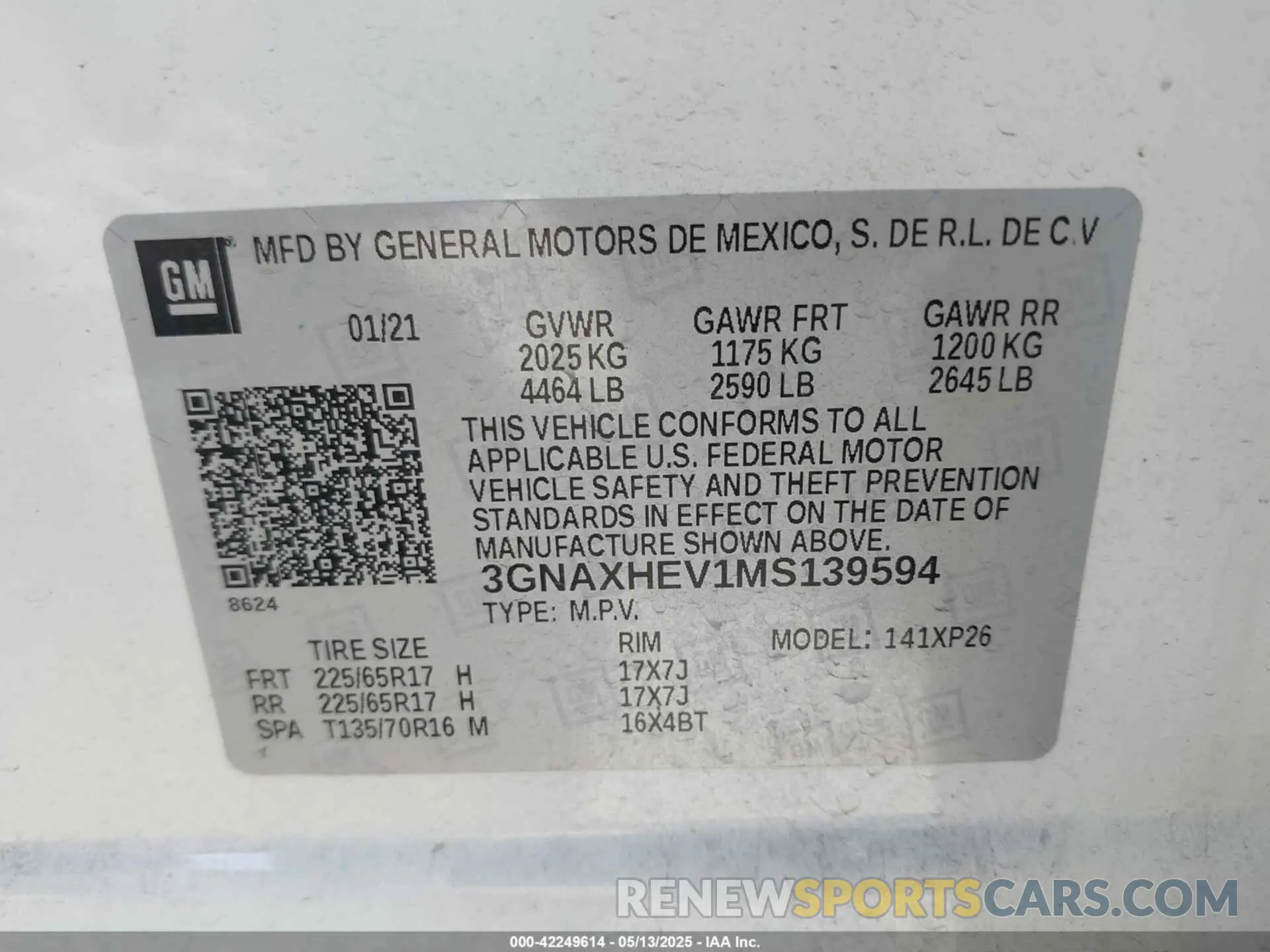 9 Photograph of a damaged car 3GNAXHEV1MS139594 CHEVROLET EQUINOX 2021
