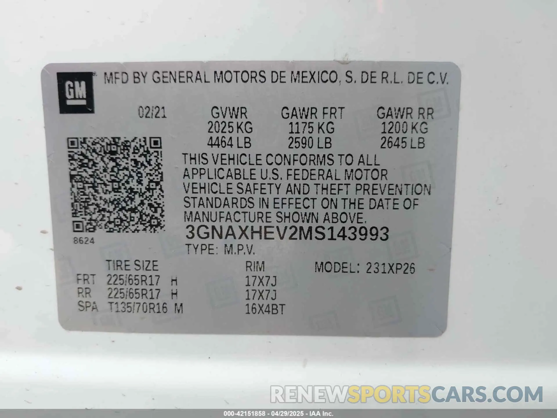9 Photograph of a damaged car 3GNAXHEV2MS143993 CHEVROLET EQUINOX 2021