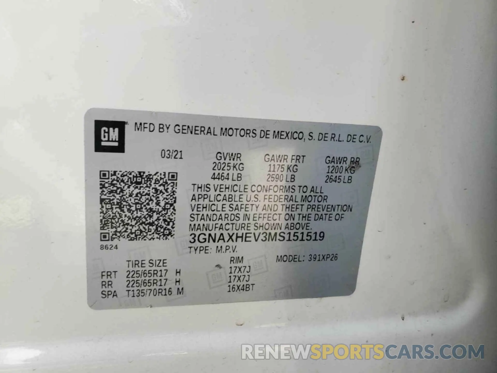 4 Photograph of a damaged car 3GNAXHEV3MS151519 CHEVROLET EQUINOX 2021